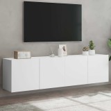 Cumpara ieftin Comodă TV de perete, 2 buc. alb, 80x30x41 cm