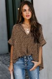 H716-99 Camasa casual din material lejer cu model leopard