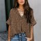 H716-99 Camasa casual din material lejer cu model leopard