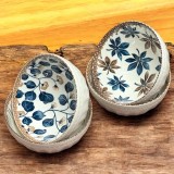 Set 4 Boluri Ceramice BLUE BLOOM, 300 ml