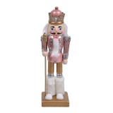 Figurina Spargatorul de nuci, 25 cm, corp lemn, Roz, General