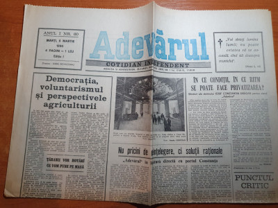 ziarul adevarul 6 martie 1990-procesul de la timisoara foto