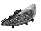Far PEUGEOT 206+ (2 ), 04.2009-, MAGNETI MARELLI, fata, partea stanga, tip bec H1+H7; electric; cu motor;, AL Automotive Lighting
