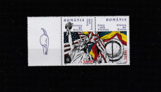 Romania 2002-United we stand,Uniti vom invinge,serie,pereche,vigneta i,sg..,MNH foto