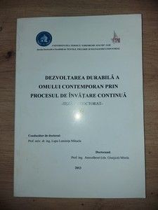 Dezvoltarea durabila a omului contemporan prin procesul de invatare continua- Lupu Luminita Mihaela, Aneculaesei Mirela foto