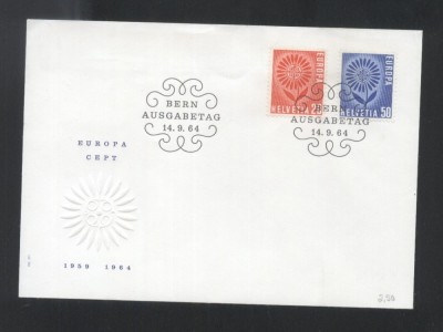 Switzerland 1964 Europa CEPT Mi.800-801 FDC UN.019 foto