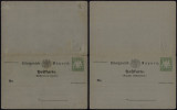 Germany Bavaria - Old Postal stationery + Reply UNUSED DB.191