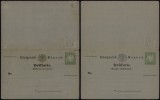 Germany Bavaria - Old Postal stationery + Reply UNUSED DB.191