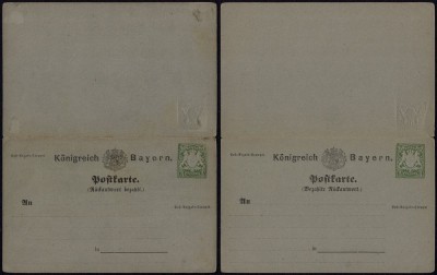 Germany Bavaria - Old Postal stationery + Reply UNUSED DB.191 foto