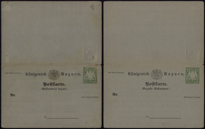 Germany Bavaria - Old Postal stationery + Reply UNUSED DB.191