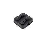 Set de 2 tavi pentru cuburi de gheata M8C, silicon, negru, 5 x 15 x 15 cm
