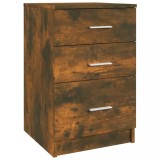 Noptiera, stejar fumuriu, 40x40x63 cm, lemn prelucrat, DKD Home Decor