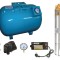 Kit complet sistem hidrofor, pompa submersibila Raider WP41/100, rezervor de 100 litri cu manometru, presostat, racord 5 cai, manometru, 070148/100M