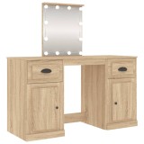 Cumpara ieftin Masa de toaleta cu LED, stejar sonoma, 130x50x132,5 cm