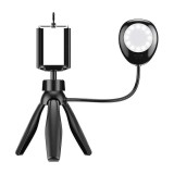 Cumpara ieftin Trepied pentru telefon, lumina LED, 3 niveluri de luminozitate, negru