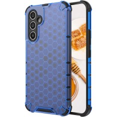 Husa antisoc compatibila samsung galaxy s24 plus, honeycomb airbag, albastru foto