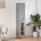 Cumpara ieftin Dulap &icirc;nalt, gri sonoma, 34,5x34x180 cm, lemn prelucrat