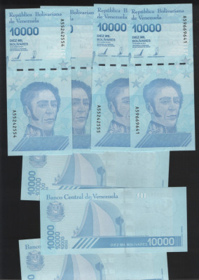 Venezuela 10000 bolivari bolivares 2019 unc pret pe bucata foto