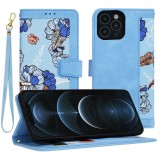 Husa personalizata fete iPhone 12 Pro Max Techsuit FlipCraft, bleu