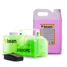 Beamz S500PC, ma?ina de cea?a, inclusiv 5 litri lichid de cea?a, RGB, LED-uri, 500 W, transparent foto