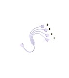 Splitter banda LED RGB cu 4 iesiri, cablu 30 cm, culoare alba, Compatibil benzi SMD 5050 / 3528 / 2835