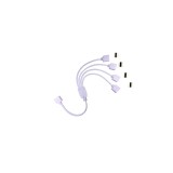 Splitter banda LED RGB cu 4 iesiri, cablu 30 cm, culoare alba, Compatibil benzi SMD 5050 / 3528 / 2835