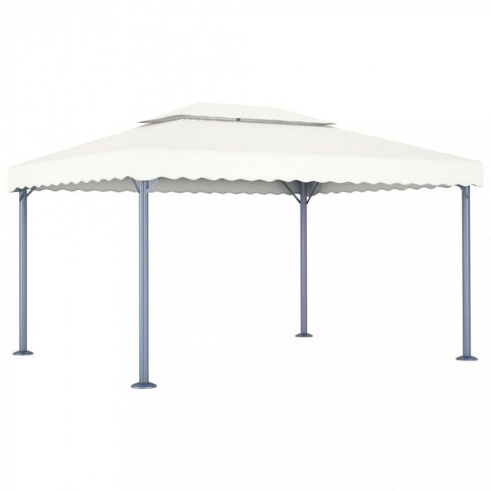 48062 Gazebo 400x300 cm Cream Aluminium