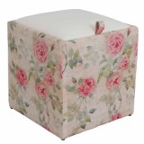 TABURET BOX - PRINT - CORP TRANDAFIRI VINTAGE/CAPAC IMITATIE PIELE DIVERSE CULORI - Roz 21896