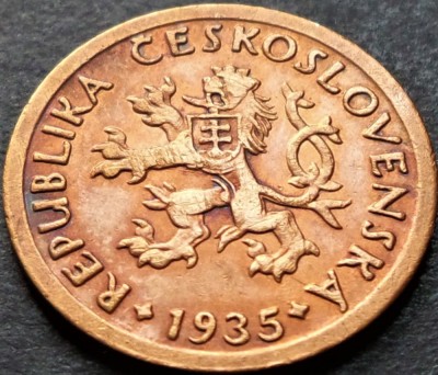 Moneda istorica 10 HALERU - CEHOSLOVACVIA, anul 1935 * cod 3620 A foto