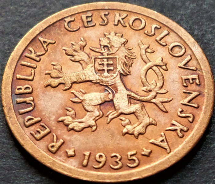 Moneda istorica 10 HALERU - CEHOSLOVACVIA, anul 1935 * cod 3620 A