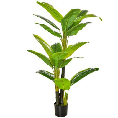 Planta bananier artificiala cu ghiveci, verde, 150 cm GartenVIP DiyLine foto