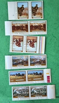 TIMBRE ROMANIA MNH LP 933/1977 Centenarul Independentei de Stat -Serie pereche foto