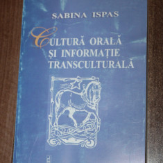 Sabina Ispas – Cultura orala si informatie transculturala