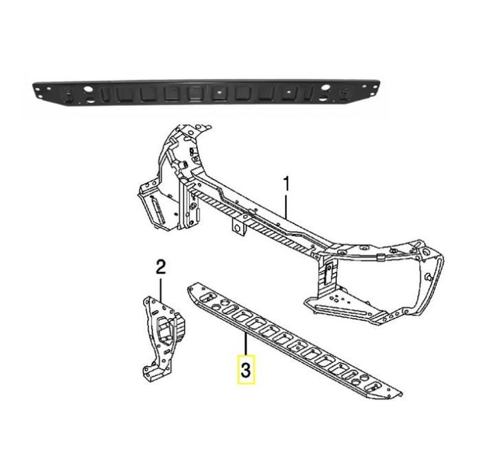 Trager inferior, panou central fata LAND ROVER FREELANDER (FA), 11.2006-11.14