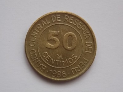 50 CENTIMOS 1986 PERU foto
