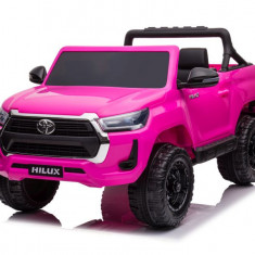 Masinuta electrica pentru fetite, Toyota Hilux 4x4 180W 12V 14Ah PREMIUM, culoare Barbie Pink
