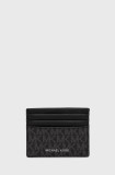 Michael Kors card holder barbati, culoarea negru