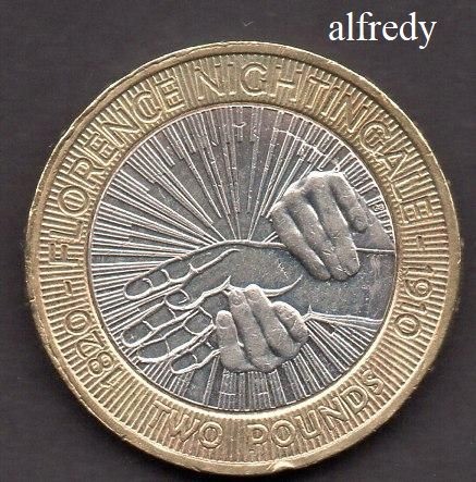 Anglia, Marea Britanie, 2010 2 Pounds, Comemorativa, Florence Nightingale