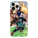 Husa compatibila cu Apple iPhone 13 Pro model My hero Academia Team Battle, Silicon, TPU, Viceversa, Transparent, Carcasa