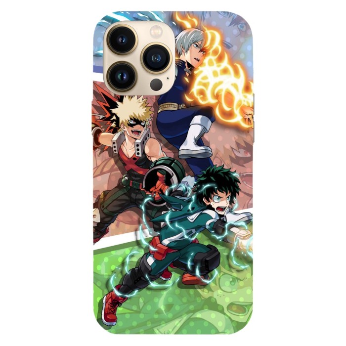 Husa compatibila cu Apple iPhone 14 model My hero Academia Team Battle, Silicon, TPU, Viceversa