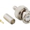 Conector BNC mufă tată drept 50&Omega; crimpat PTFE aurit