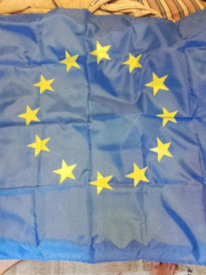 STEAG,DRAPEL UE DE EXTERIOR/interior-0,90 m/1,50 m,flag/steagul Uniunii Europene foto