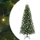 vidaXL Brad de Crăciun artificial cu 300 LED Verde 210 cm PE și PVC 3397372