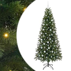 vidaXL Brad de Crăciun artificial cu 300 LED Verde 210 cm PE și PVC 3397372