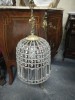 Elegant lampadar din sticla cristalizată și elemente din bronz