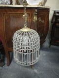 Elegant lampadar din sticla cristalizată și elemente din bronz