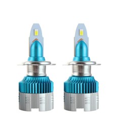 Set 2 LED-uri Auto Techstar? MI2, H7, 40w, 4000 Lumeni, 6500K, AUTO, 12-24 Volti, CSP, Canbus, Miez Cupru, Radiator Aluminiu foto