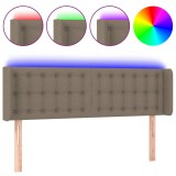 Cumpara ieftin Tablie de pat cu LED, gri taupe, 147x16x78/88 cm, textil
