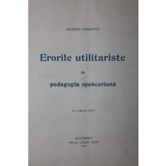 ERORILE UTILITARISTE IN PEDAGOGIA SPENCERIANA