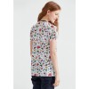 Bluza medicala alba cu imprimeu, Model Masinute - S